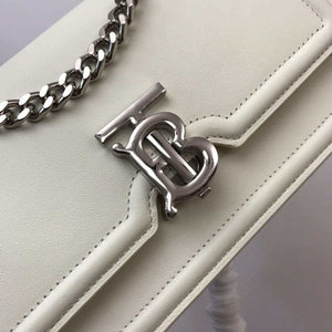 Burberry 80522321 Medium Leather TB Bag White Silvery - Default Title - View 3