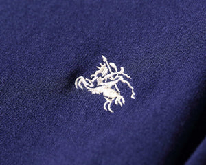 Burberry Men's 80636341 Embroidered Oak Leaf Crest Wool Sweater B70019 - M / Navy Blue - View 4