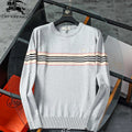 Burberry Men's 80636341 Embroidered Oak Leaf Crest Wool Sweater B70020 - M / Gray - View 1