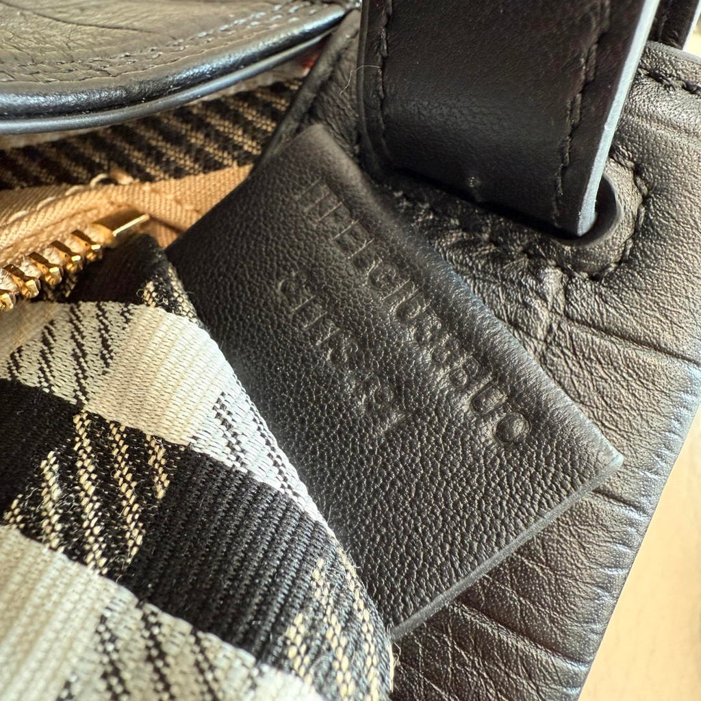 Burberry Mini Cotswolds Tote 81145901 Bag Black crocodile pattern