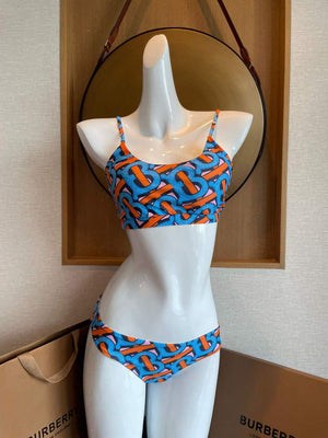 Burberry Monogram Print Stretch Nylon Bikini 80563732 - S - View 1