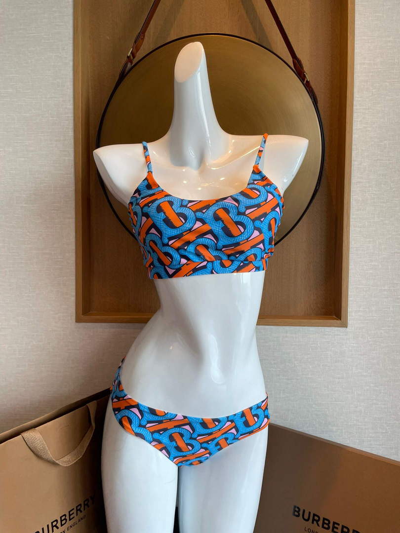 Burberry Monogram Print Stretch Nylon Bikini 80563732 - S - View 1