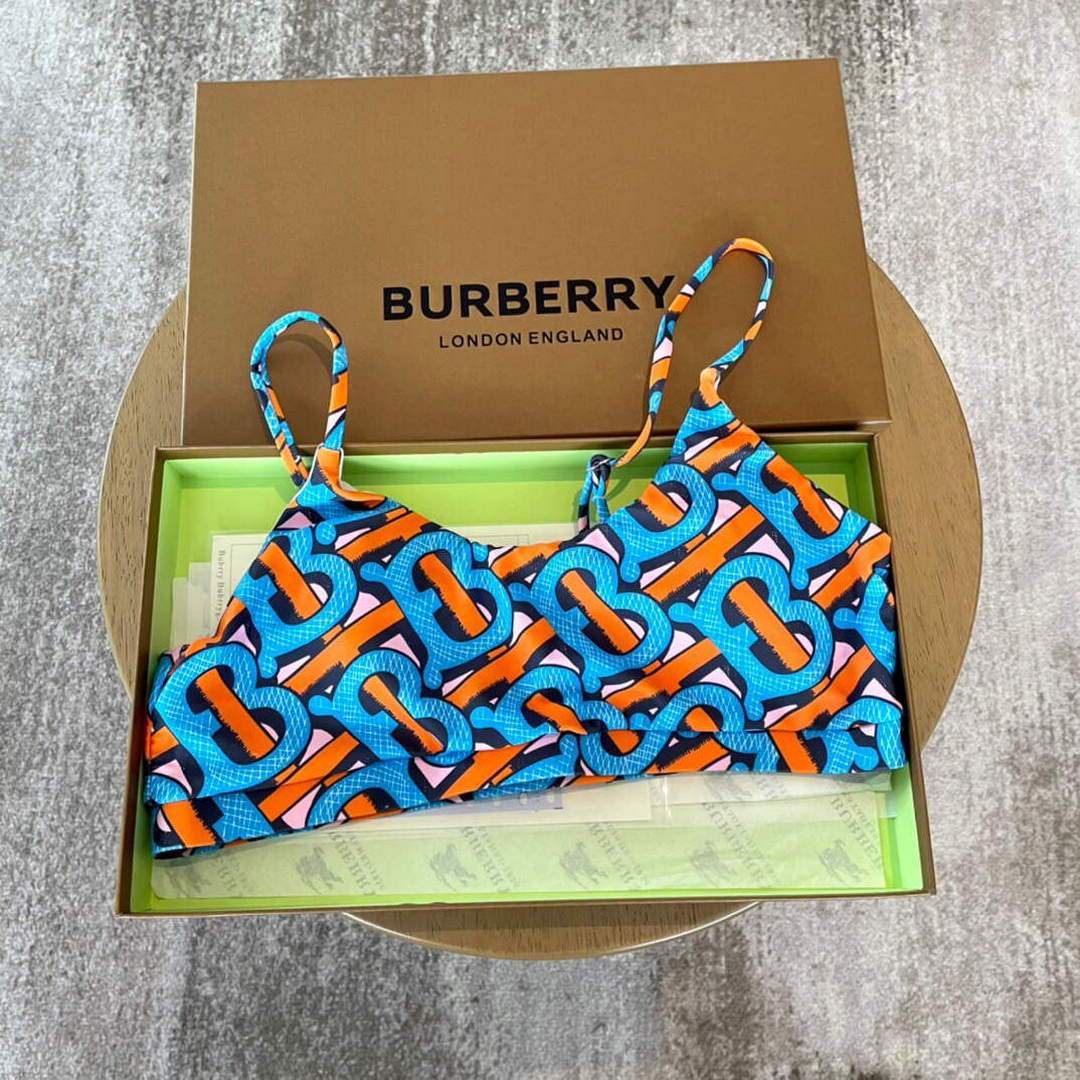 Burberry Monogram Print Stretch Nylon Bikini 80563732