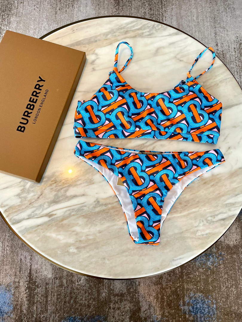 Burberry Monogram Print Stretch Nylon Bikini 80563732