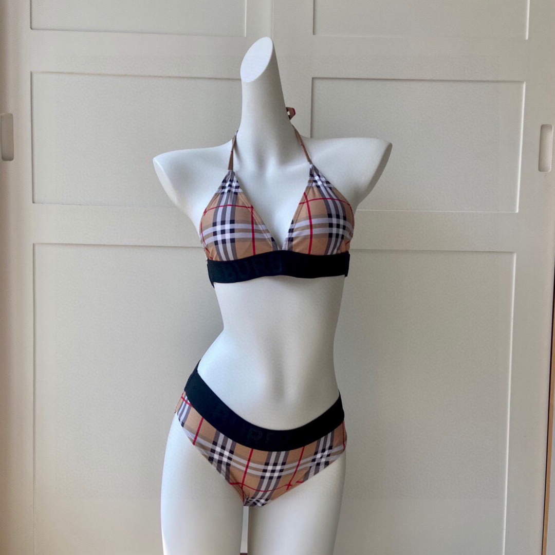 Burberry Monogram Print Stretch Nylon Bikini 80563733