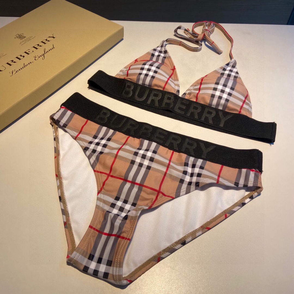 Burberry Monogram Print Stretch Nylon Bikini 80563733