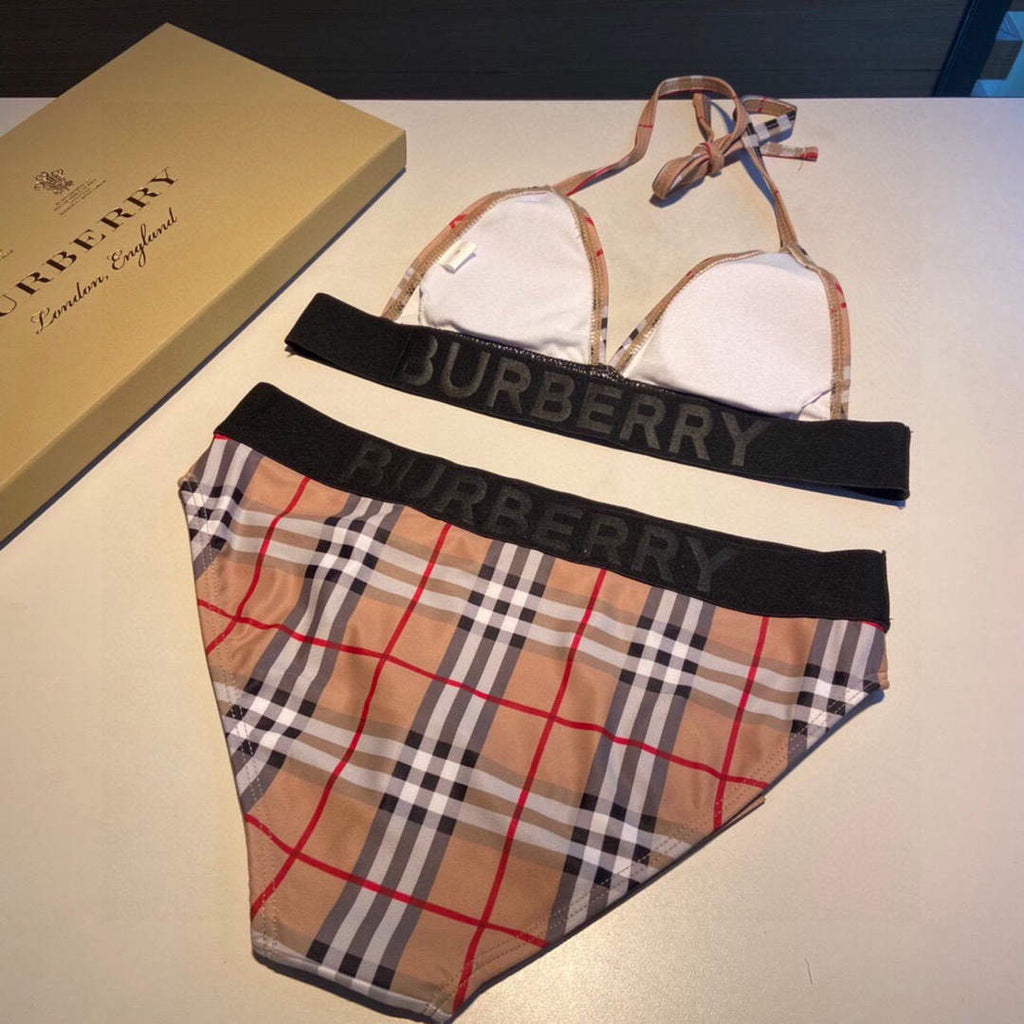 Burberry Monogram Print Stretch Nylon Bikini 80563733
