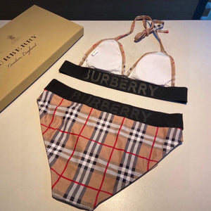 Burberry Monogram Print Stretch Nylon Bikini 80563733 - S - View 4