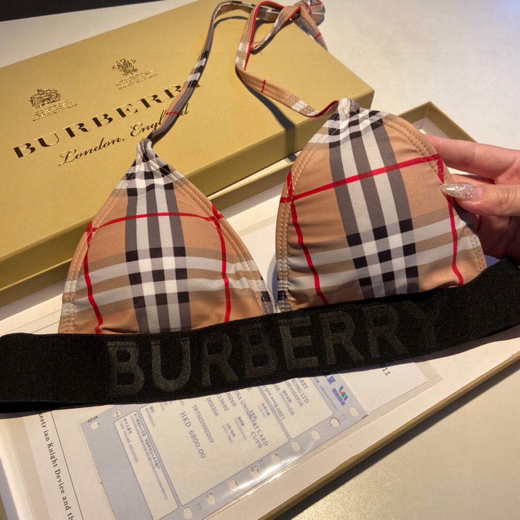 Burberry Monogram Print Stretch Nylon Bikini 80563733