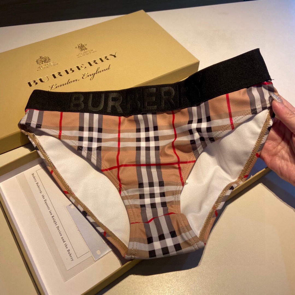 Burberry Monogram Print Stretch Nylon Bikini 80563733