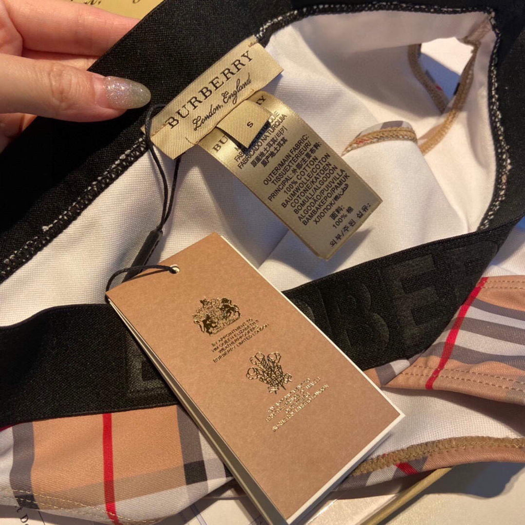 Burberry Monogram Print Stretch Nylon Bikini 80563733