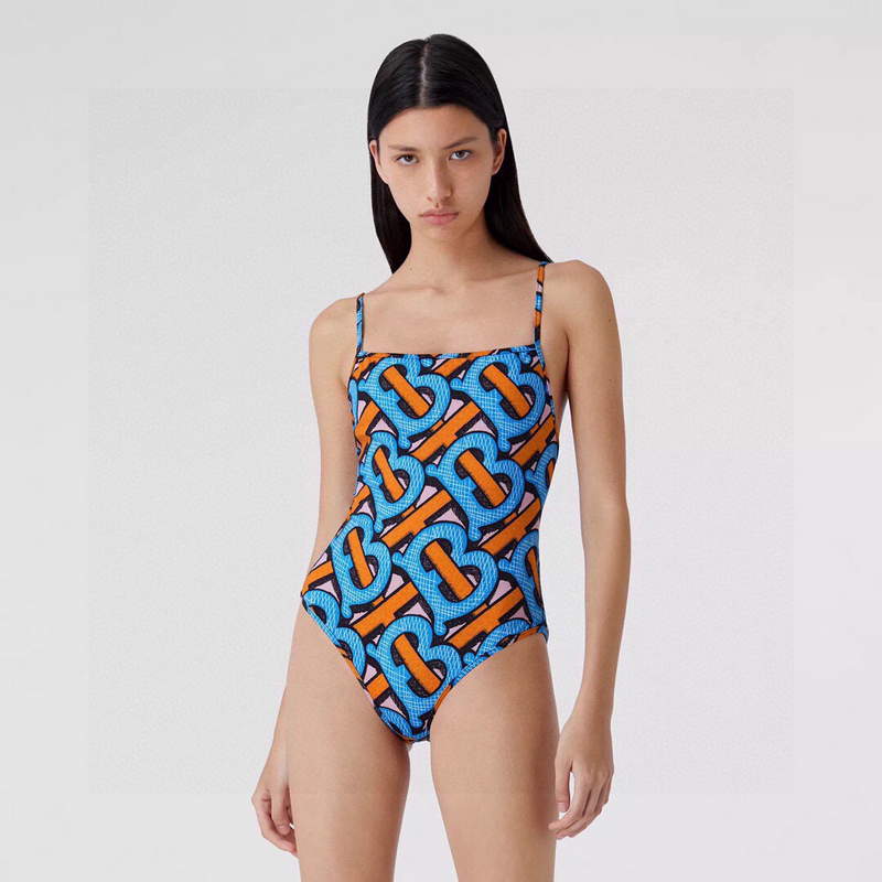 Burberry Monogram Print Stretch Nylon Bikini 80563734
