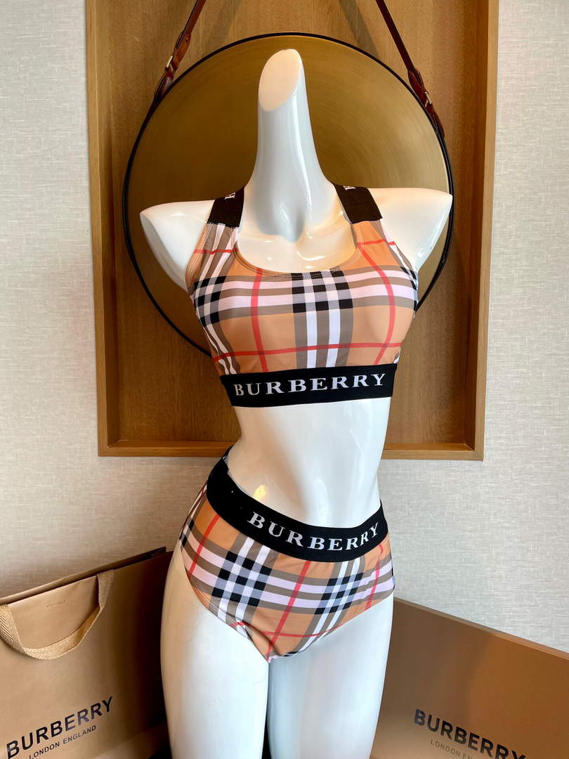 Burberry Monogram Print Stretch Nylon Bikini 80563735 - S - View 1