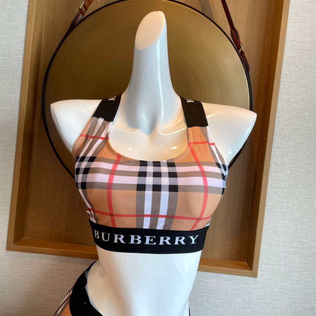 Burberry Monogram Print Stretch Nylon Bikini 80563735