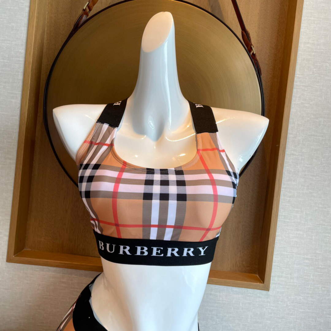 Burberry Monogram Print Stretch Nylon Bikini 80563735
