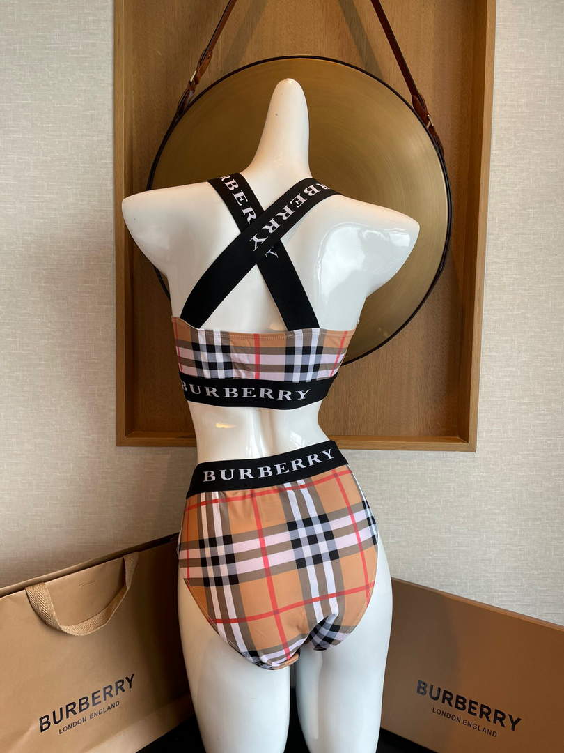 Burberry Monogram Print Stretch Nylon Bikini 80563735