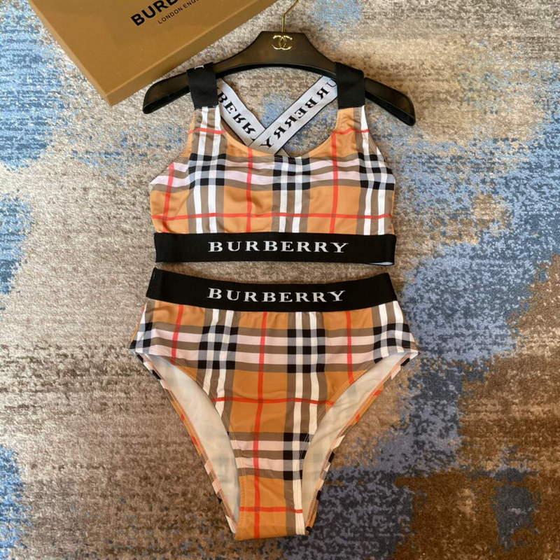 Burberry Monogram Print Stretch Nylon Bikini 80563735