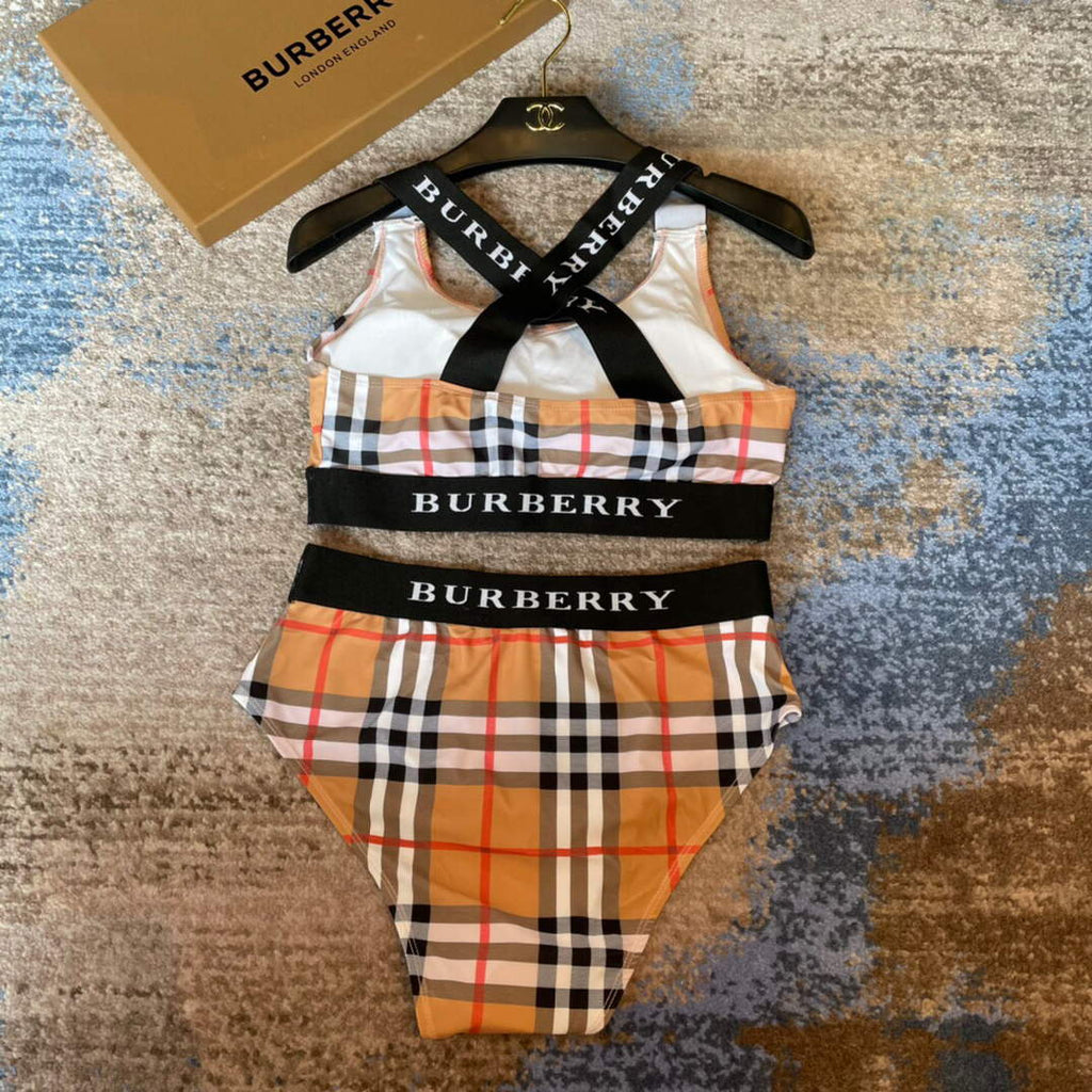 Burberry Monogram Print Stretch Nylon Bikini 80563735