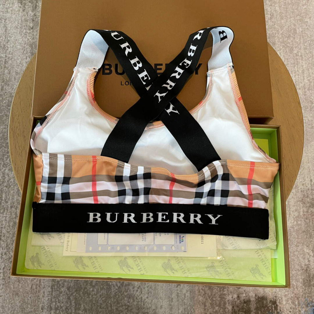 Burberry Monogram Print Stretch Nylon Bikini 80563735
