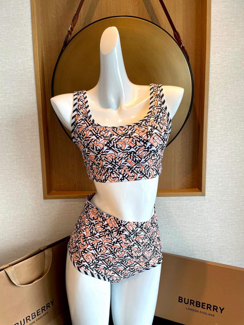 Burberry Monogram Print Stretch Nylon Bikini 80563731 - S - View 1
