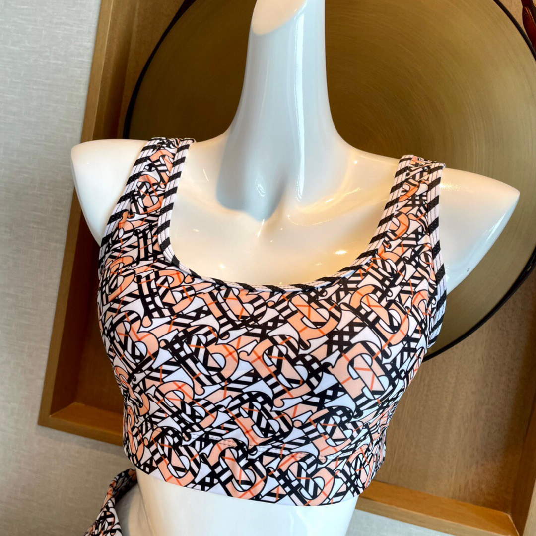 Burberry Monogram Print Stretch Nylon Bikini 80563731