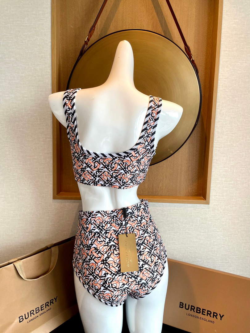 Burberry Monogram Print Stretch Nylon Bikini 80563731