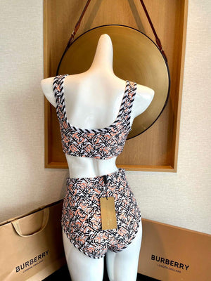 Burberry Monogram Print Stretch Nylon Bikini 80563731 - S - View 4
