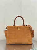 Burberry Small Cotswolds Tote 81113441 Bag Brown Suede