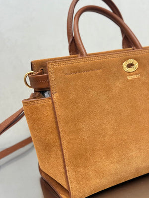 Burberry Small Cotswolds Tote 81113441 Bag Brown Suede - Default Title - View 4