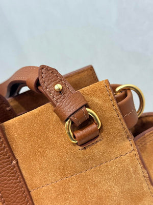 Burberry Small Cotswolds Tote 81113441 Bag Brown Suede - Default Title - View 5