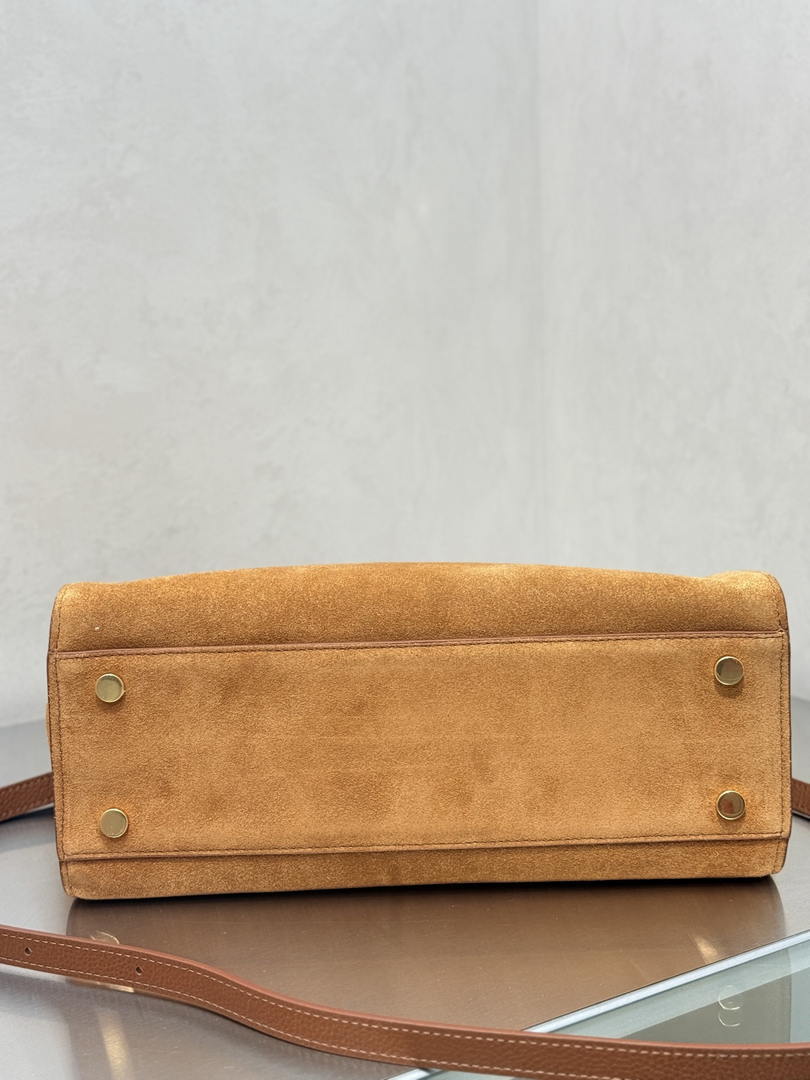 Burberry Small Cotswolds Tote 81113441 Bag Brown Suede