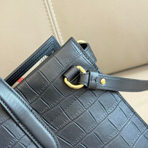 Burberry Small Cotswolds Tote 81113441 Bag Black crocodile pattern - Default Title - View 5