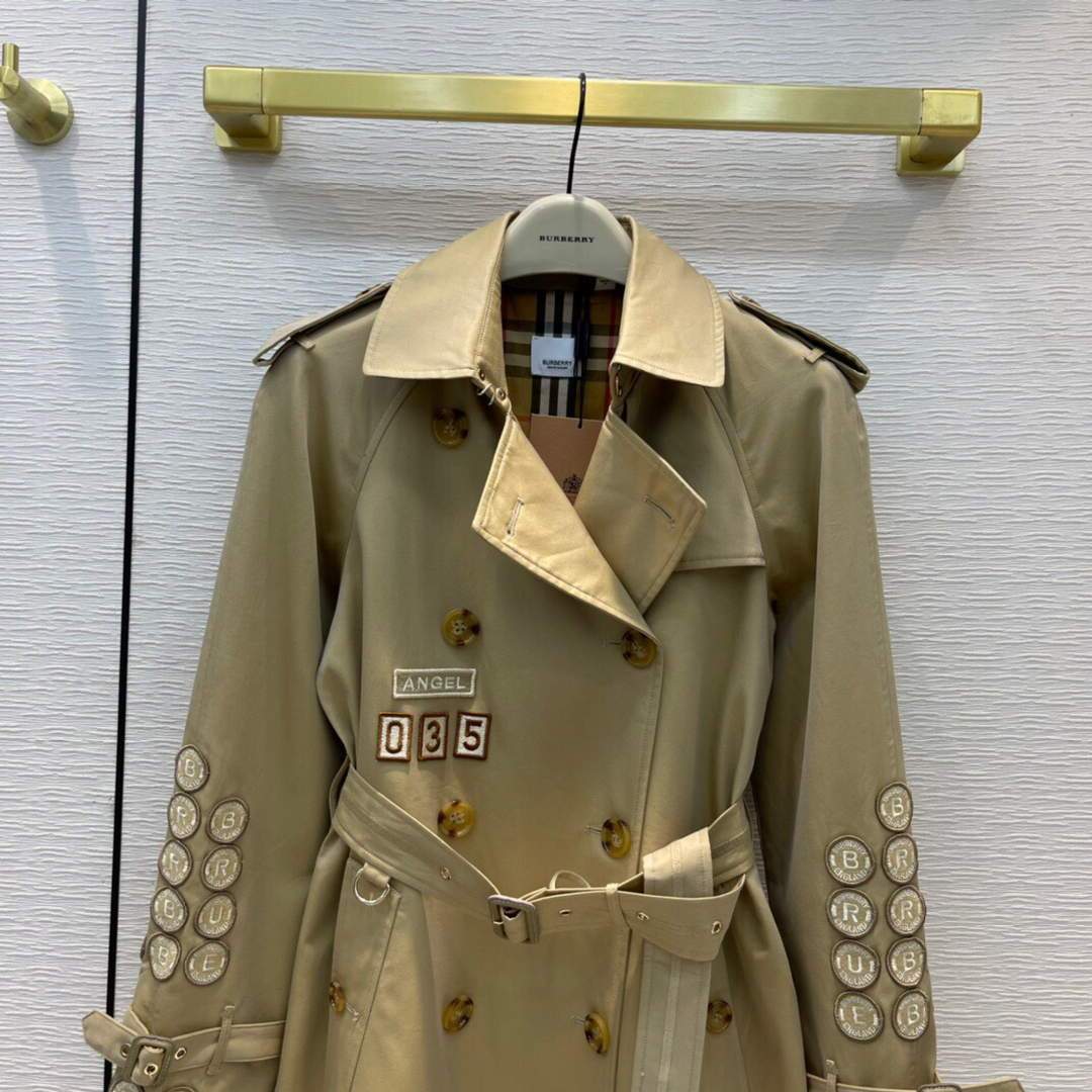 Burberry Women's Badge Appliqu¨¦ Cotton Gabardine Trench Coat 88012