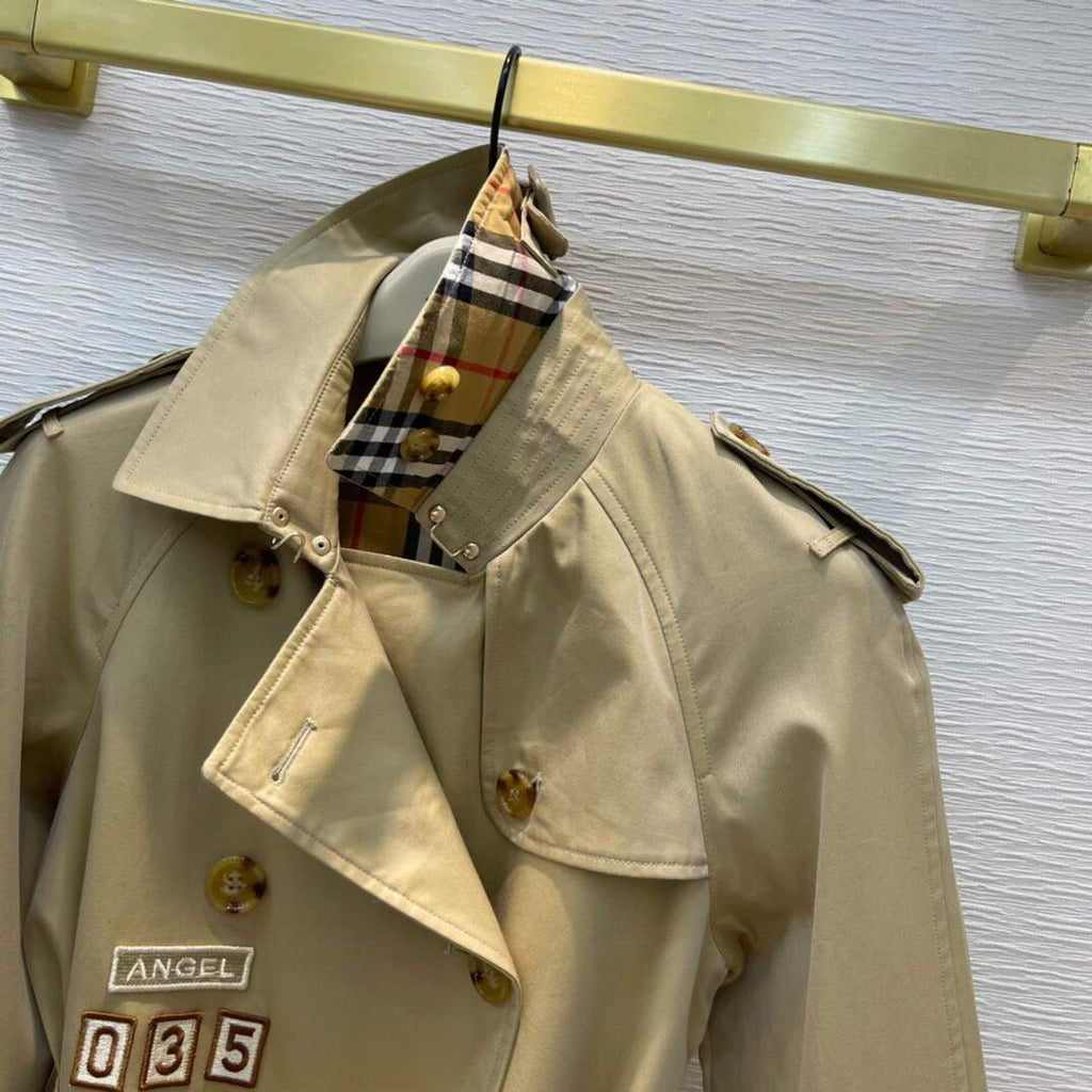 Burberry Women's Badge Appliqu¨¦ Cotton Gabardine Trench Coat 88012