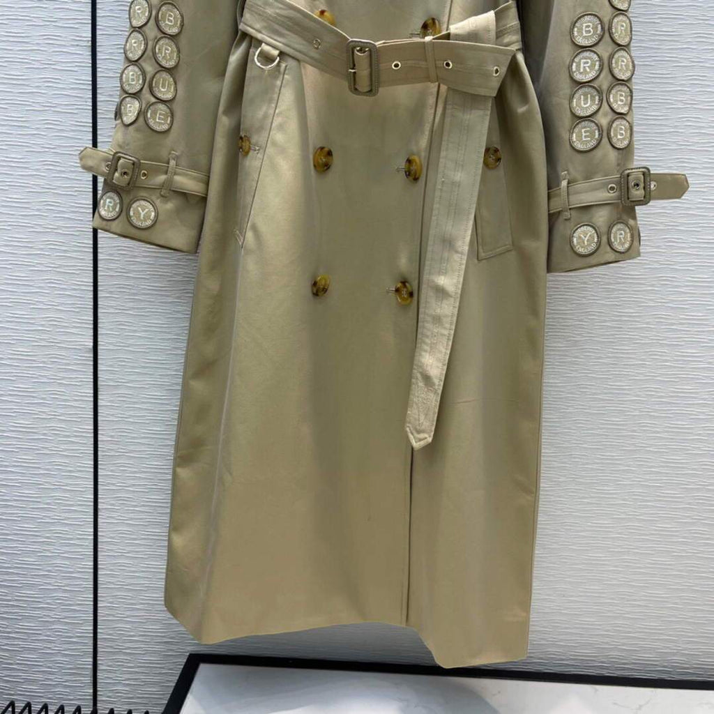 Burberry Women's Badge Appliqu¨¦ Cotton Gabardine Trench Coat 88012