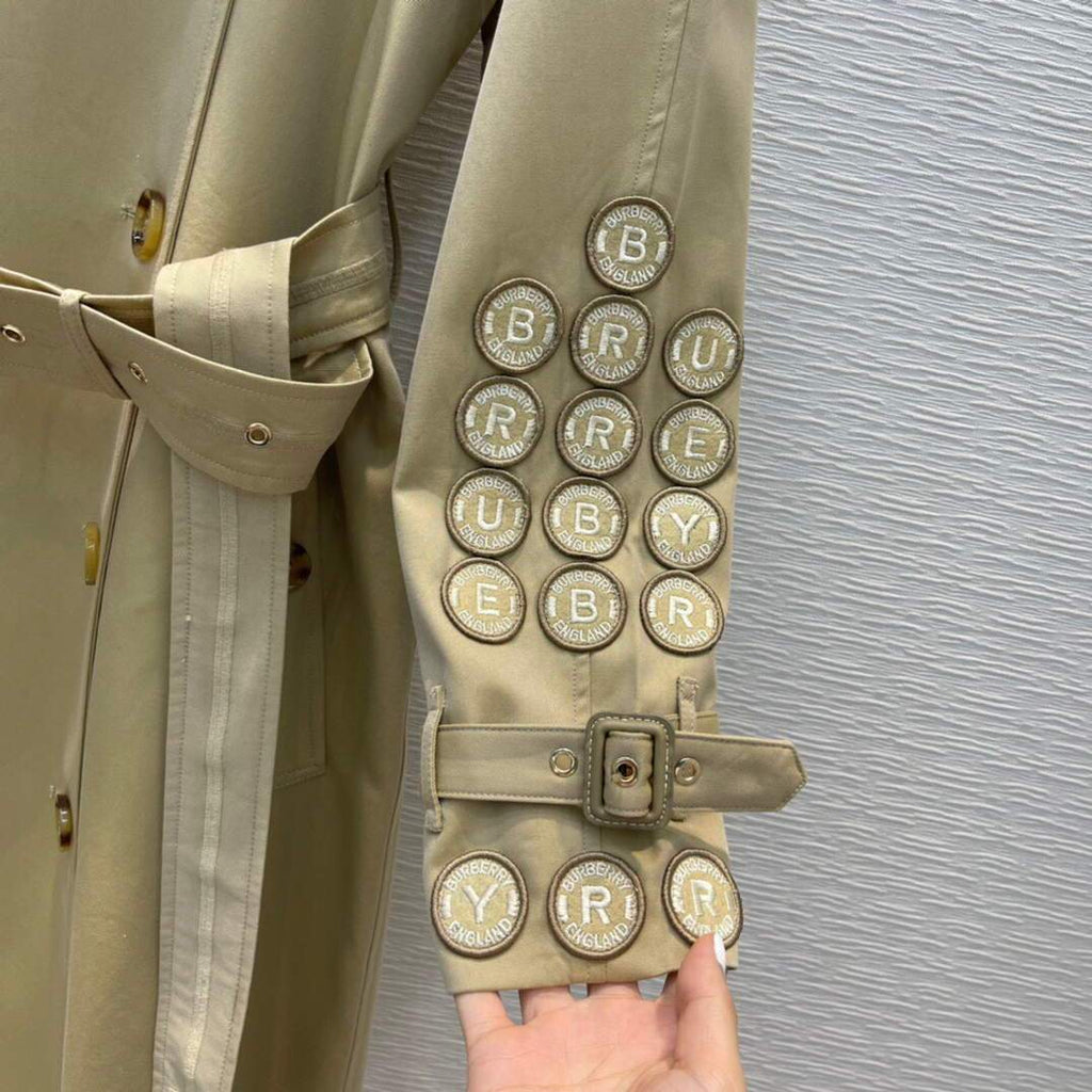 Burberry Women's Badge Appliqu¨¦ Cotton Gabardine Trench Coat 88012