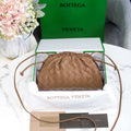 BV 585852 Bottega Veneta Mini Pouch intrecciato leather clutch with strap Brown - Default Title - View 1
