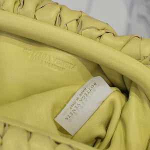 BV 585852 Bottega Veneta Mini Pouch intrecciato leather clutch with strap Light Yellow - Default Title - View 8