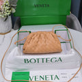 BV 585852 Bottega Veneta Mini Pouch intrecciato leather clutch with strap Nude - Default Title - View 1