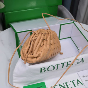 BV 585852 Bottega Veneta Mini Pouch intrecciato leather clutch with strap Nude - Default Title - View 5