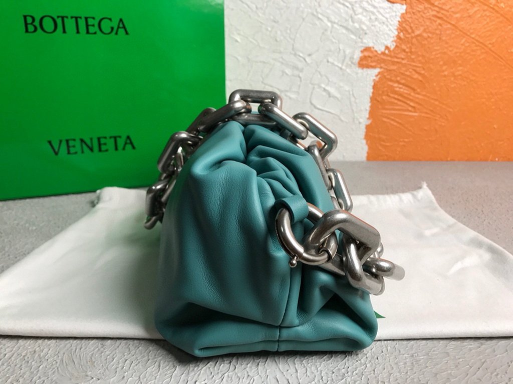 BV 620230 Bottega Veneta Chain Pouch Raintree Bag 92020 Strap 25cm Blue Silver