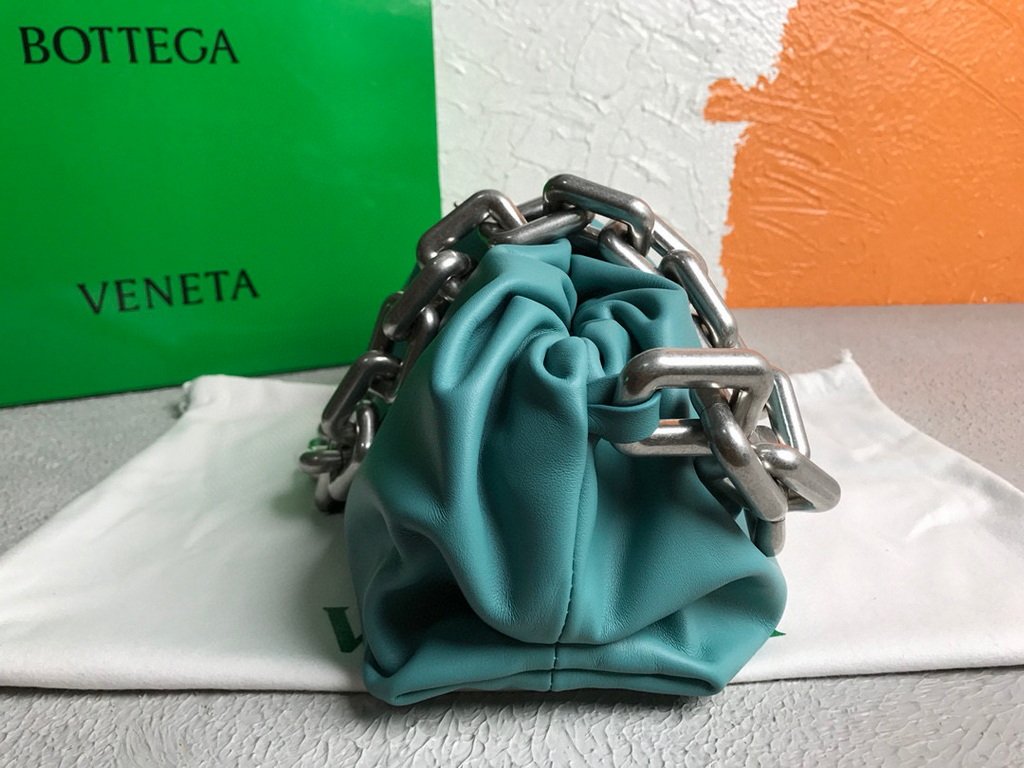 BV 620230 Bottega Veneta Chain Pouch Raintree Bag 92020 Strap 25cm Blue Silver