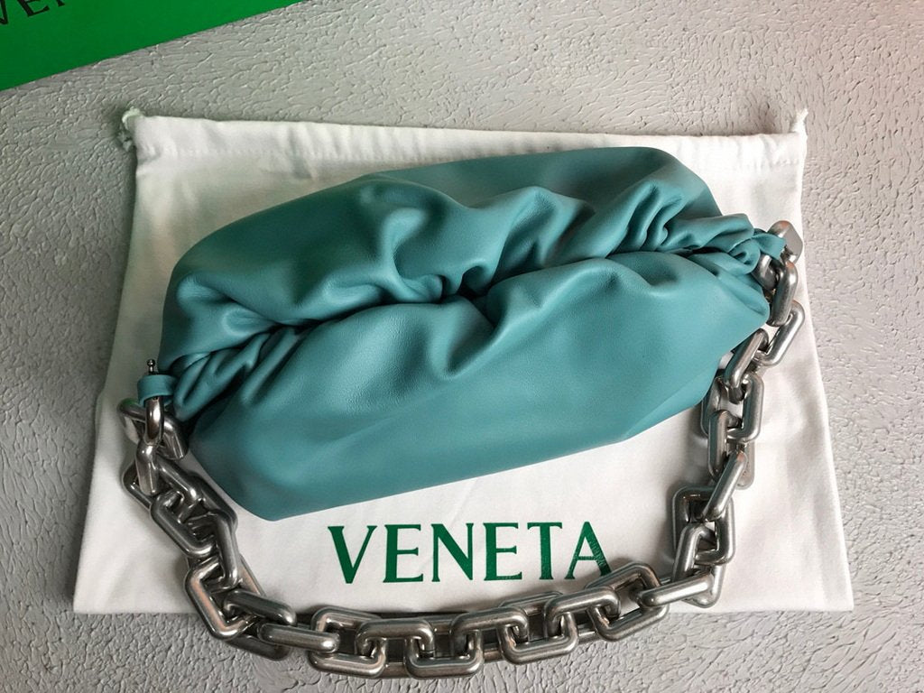 BV 620230 Bottega Veneta Chain Pouch Raintree Bag 92020 Strap 25cm Blue Silver