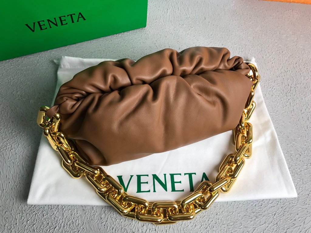 BV 620230 Bottega Veneta Chain Pouch Raintree Bag 92020 Strap 25cm Brown Gold
