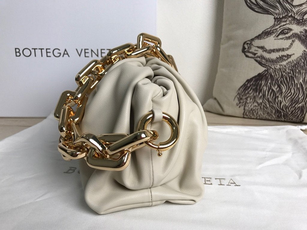 BV 620230 Bottega Veneta Chain Pouch Raintree Bag 92020 Strap 25cm White Gold