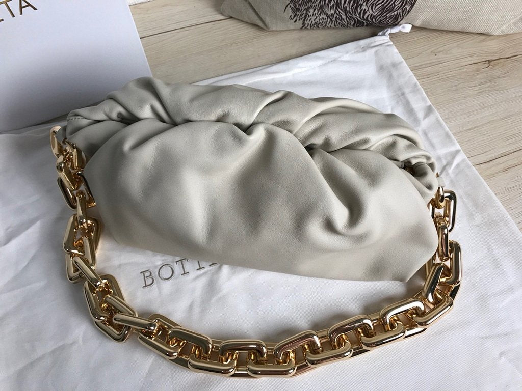 BV 620230 Bottega Veneta Chain Pouch Raintree Bag 92020 Strap 25cm White Gold