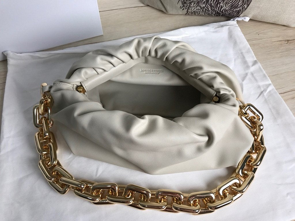 BV 620230 Bottega Veneta Chain Pouch Raintree Bag 92020 Strap 25cm White Gold