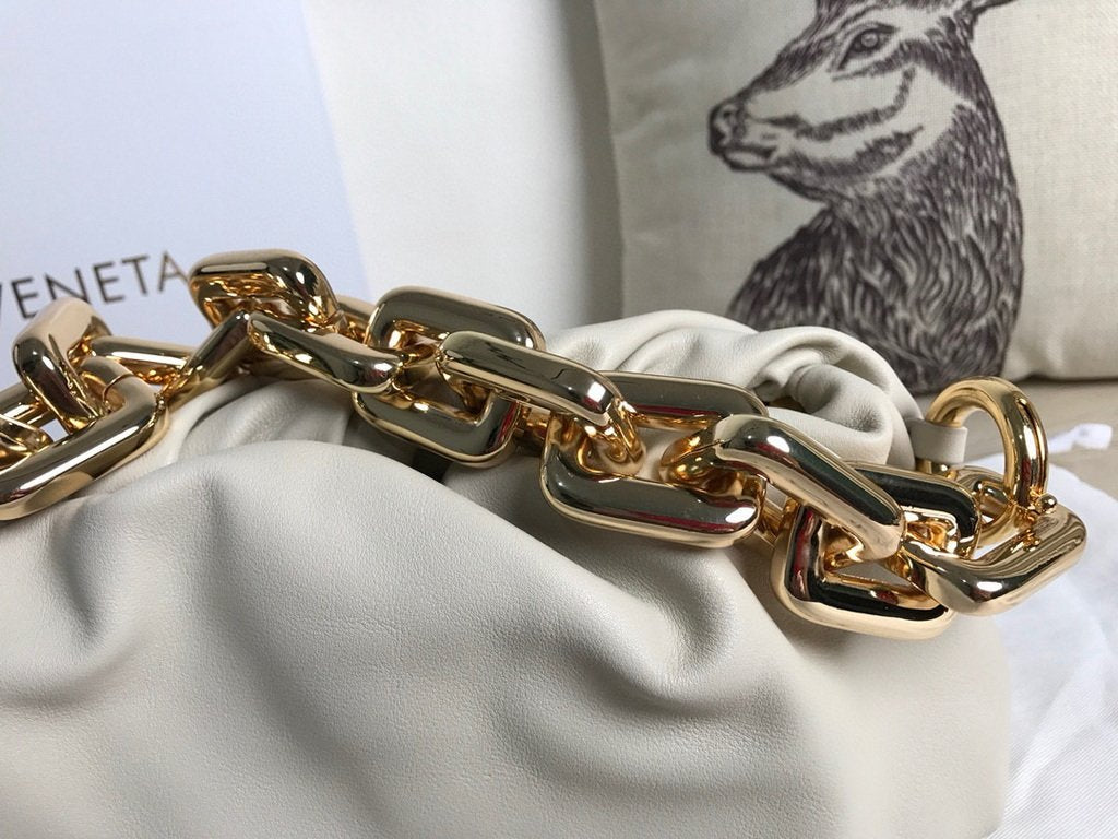 BV 620230 Bottega Veneta Chain Pouch Raintree Bag 92020 Strap 25cm White Gold