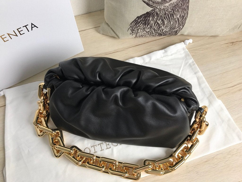 BV 620230 Bottega Veneta Chain Pouch Raintree Bag 92020 Strap 25cm Black Gold