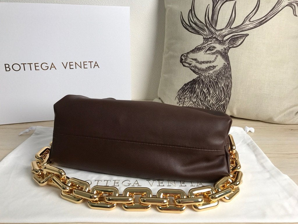BV 620230 Bottega Veneta Chain Pouch Raintree Bag 92020 Strap 25cm Dark Brown Gold